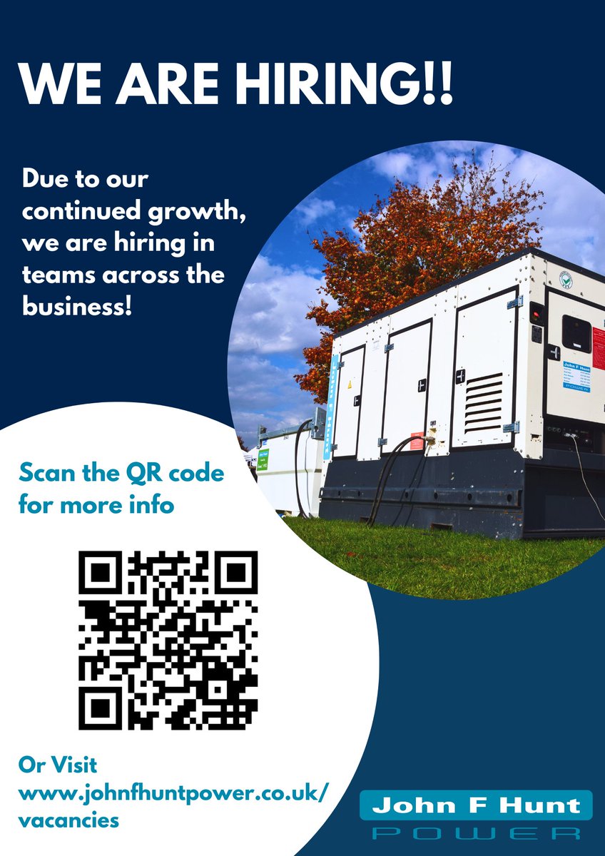 We are hiring! Visit our website to check out our latest #vacancies 

👩‍🔧 Field Service #Engineers - across the UK
💻 Technical Assistant - Halesowen, #WestMids
📞 Junior Hire Controller - Portbury, #Bristol
🛠 Improver Engineer - #Livingston, Scotland

#hiringnow #recruitment