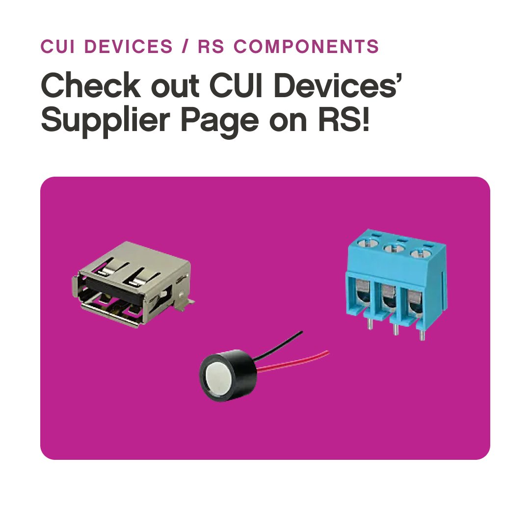 sameskydevices's tweet photo. Learn more about CUI Devices' wide range of product offerings, from USB Connectors, DIP Switches, Buzzers & much more, available at @WeAreRSGroup || View now: https://t.co/ySUoyajYPM
#CUIDevices #RS #RSComponents #Components #Design #Electronics #Industrial #IndustrialDesign https://t.co/ACKv2l46ly