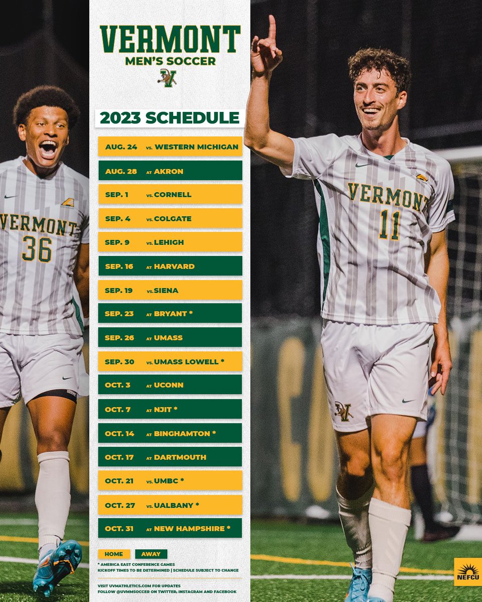 UVMmsoccer's tweet photo. 8️⃣ games at Virtue Field ✔️

😼🆚 4 NCAA Tournament Teams ✔️

Can't wait to get started - https://t.co/kdGT3fprSU

#LetsRally https://t.co/nTOsALZso0