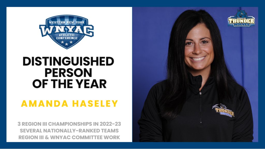 ATH: Congrats to <a href="/NCThunderwolves/">SUNY Niagara Thunderwolves</a> Director of Athletics <a href="/amanda_haseley/">Amanda Haseley</a> for being named WNYAC Distinguished Person of the Year! #RollWolves 🏆🐺💪