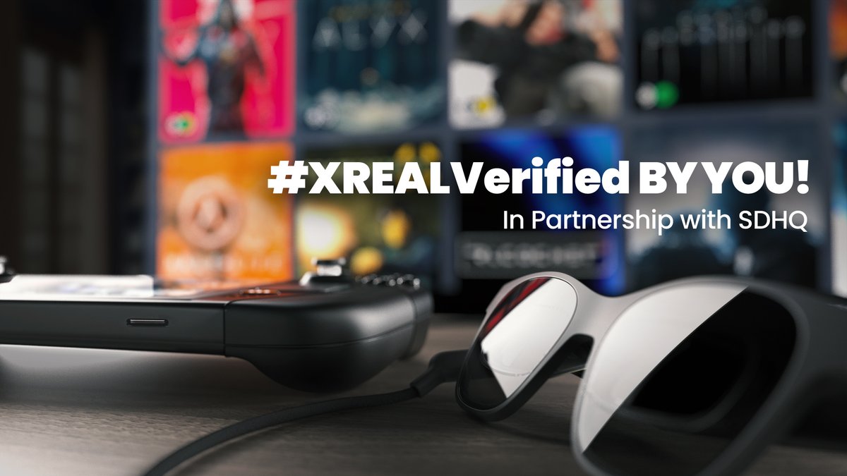 #XREALVerified by you! In partnership with @SteamDeckHQ🎮 Help us curate our #XREALVerified game list on Steam to win prizes! How? Test games using your XREAL Air, share your review & snap a pic of the action using #XREALVerified😎 Get started today 👇 forms.gle/Nmax7t5hmxf5VU…