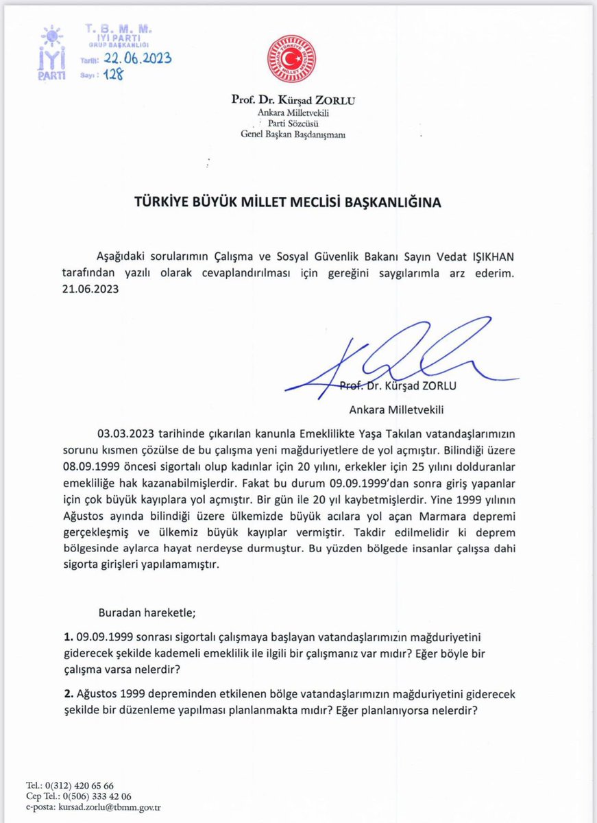 📌EYT MAĞDURİYETİ VE KADEMELİ EMEKLİLİK İÇİN ÖNERGEMİZ

3 Mart 2023 tarihinde çıkarılan kanunla Emeklilikte Yaşa Takılan (EYT) vatandaşlarımız ve daha geniş kesimler yeni bir mağduriyetle karşılaşmıştır. 
“Kademe Geliyor” başlığı ile yürütülen destek çalışması da insanlarımızın