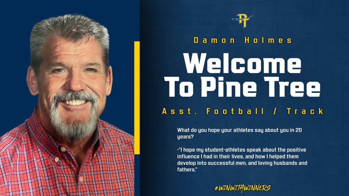 We are excited to welcome Coach Holmes to the Pine Tree family! Let's go! <a href="/PTISDPirates/">Pine Tree ISD</a> <a href="/PineTreeFB/">Pine Tree Football</a> #ALLIN #WinWithWINNERS