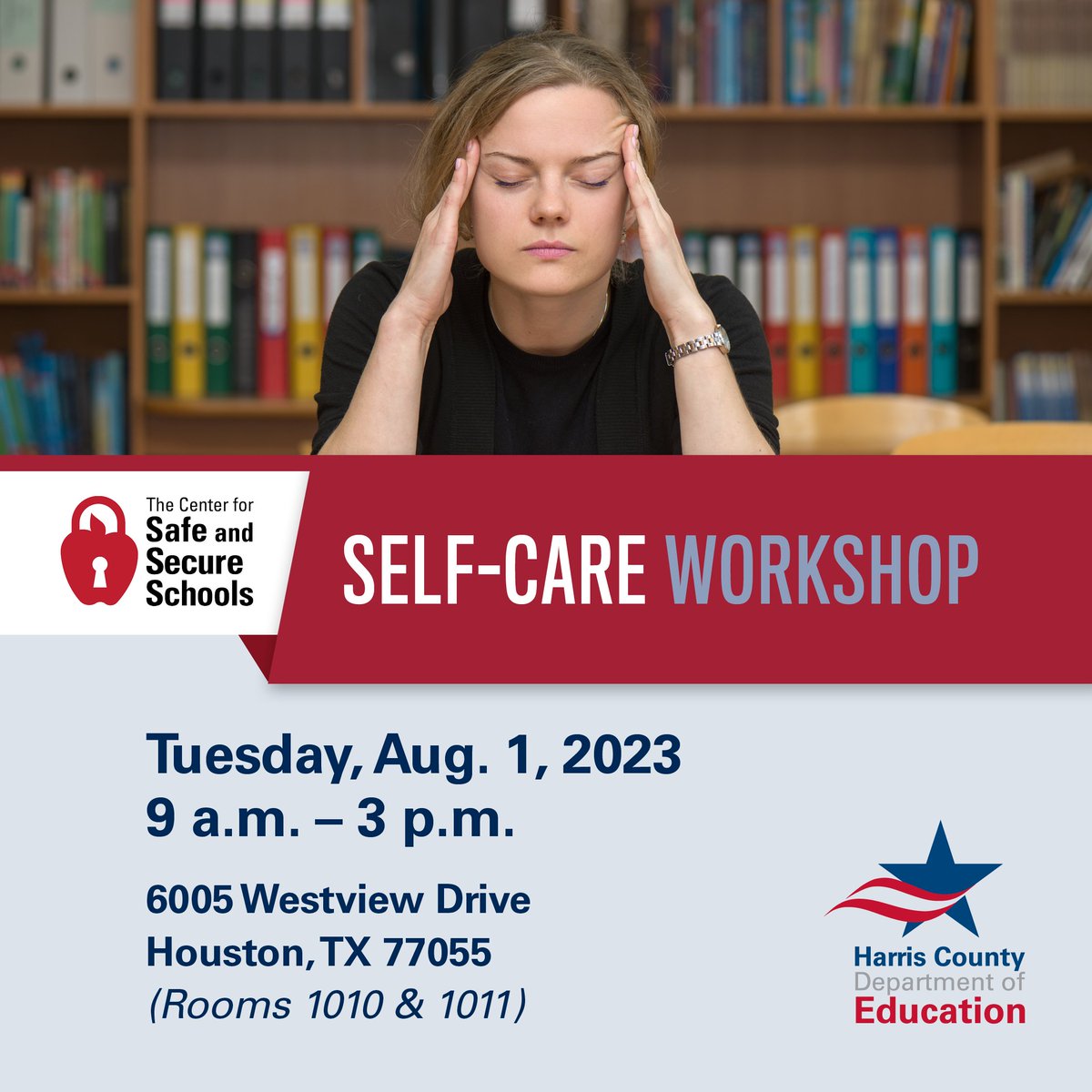 Experience a transformative workshop that will change how you manage yourself and your community. Learn to recognize and address the physiological and emotional symptoms of burnout. 

Register and unlock the power of self-restoration. 
workshops.hcde-texas.org/prod/emc00/reg…