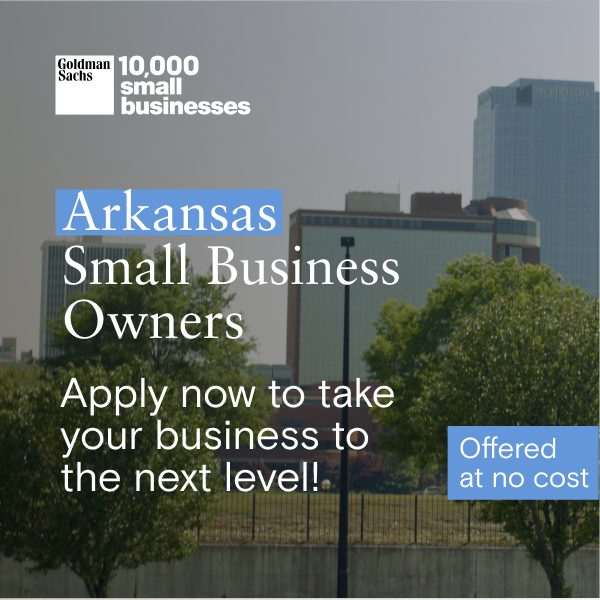 UofA_Ent's tweet photo. Join small business owners across #Arkansas in seeing how @GoldmanSachs 10,000 Small Businesses provides free training in business financials, marketing, operations, and more to help grow your business. ๐
Apply now at https://t.co/WO8LFXy2LH
#StartSomethingAR #MakeSmallBig https://t.co/e40tQ1TBtz