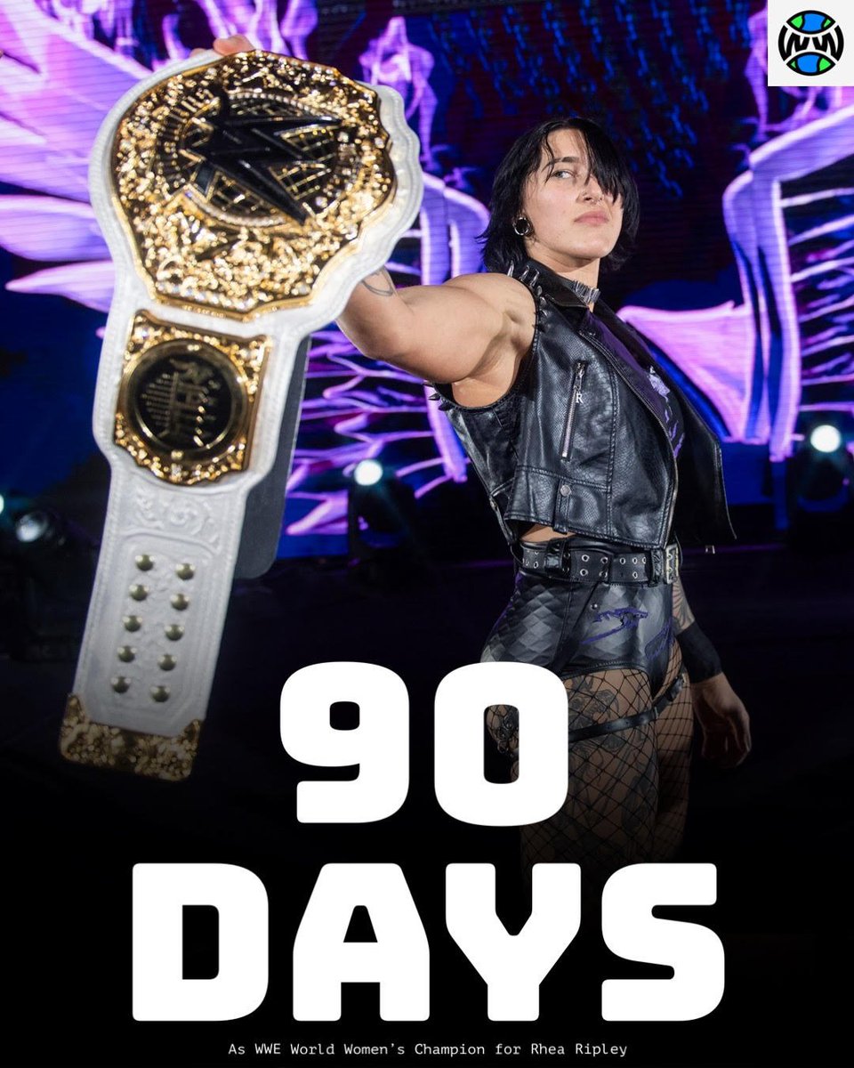 90 days as World Women's Champion for Rhea Ripley 🎯