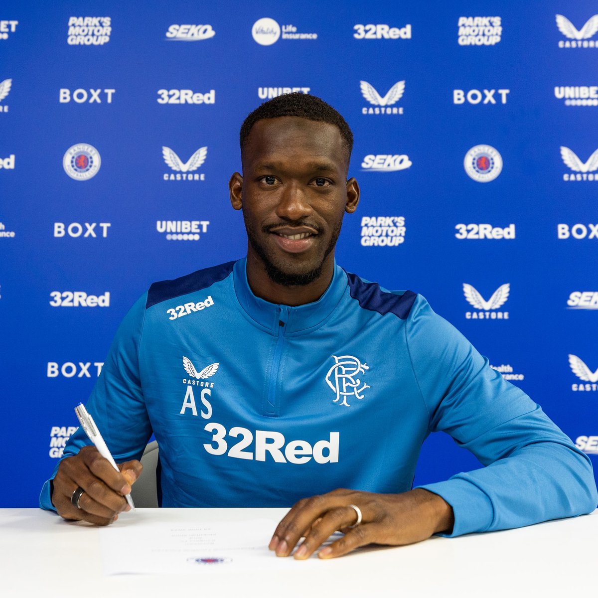 RangersFC's tweet photo. 💙 #RangersFC are delighted to announce the signing of Abdallah Sima on a season-long loan from @OfficialBHAFC. @Sima_Abdalah will join from July 1.