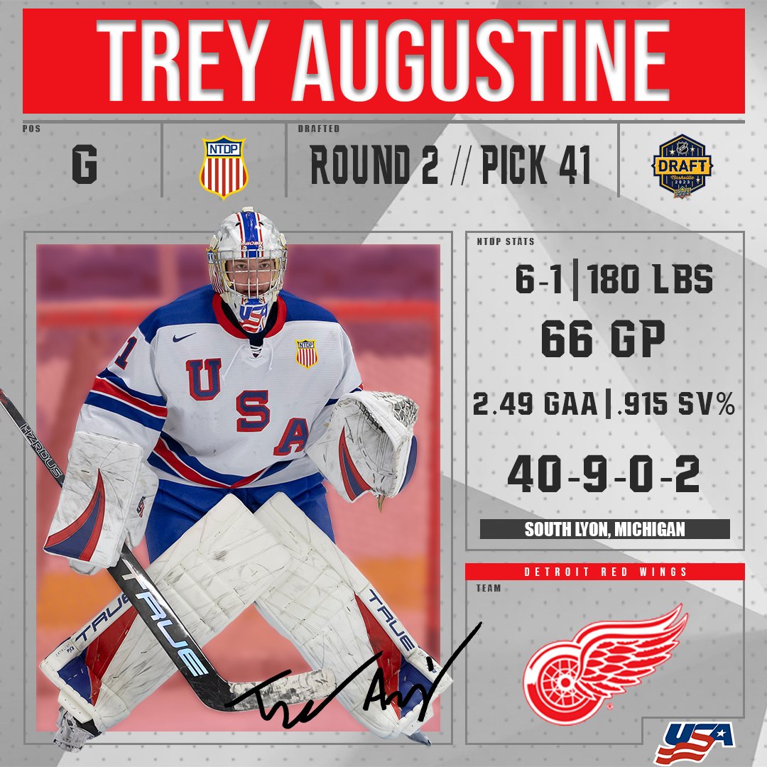 The hometown kid 🏠

Wishing you the best of luck with the Red Wings, Trey! #NHLDraft