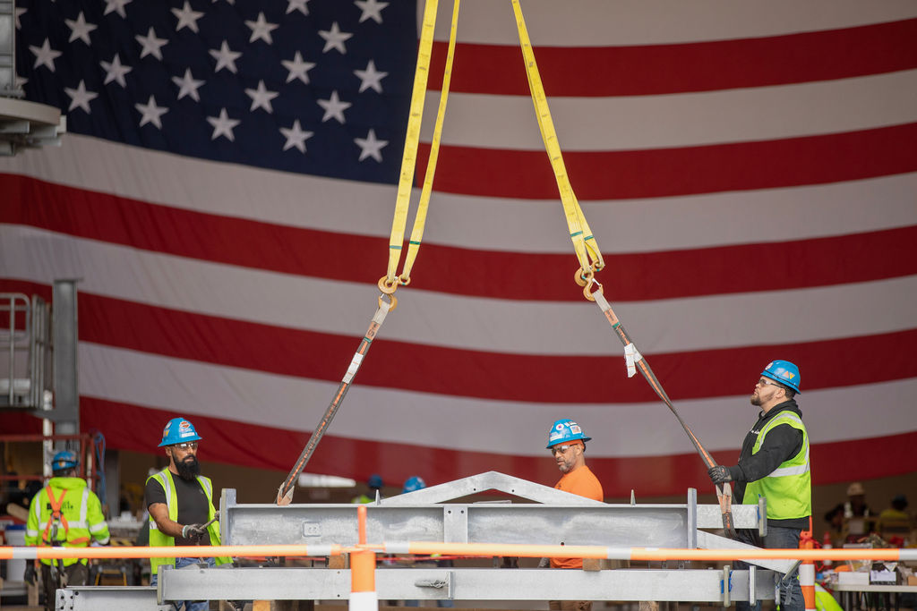 RevWind's tweet photo. Our projects run on union labor. The work on #RevWind's advanced foundation components are bringing 125+ local union jobs to Rhode Island and will be the largest investment in the state's #offshorewind supply chain! https://t.co/frMYNy31eX