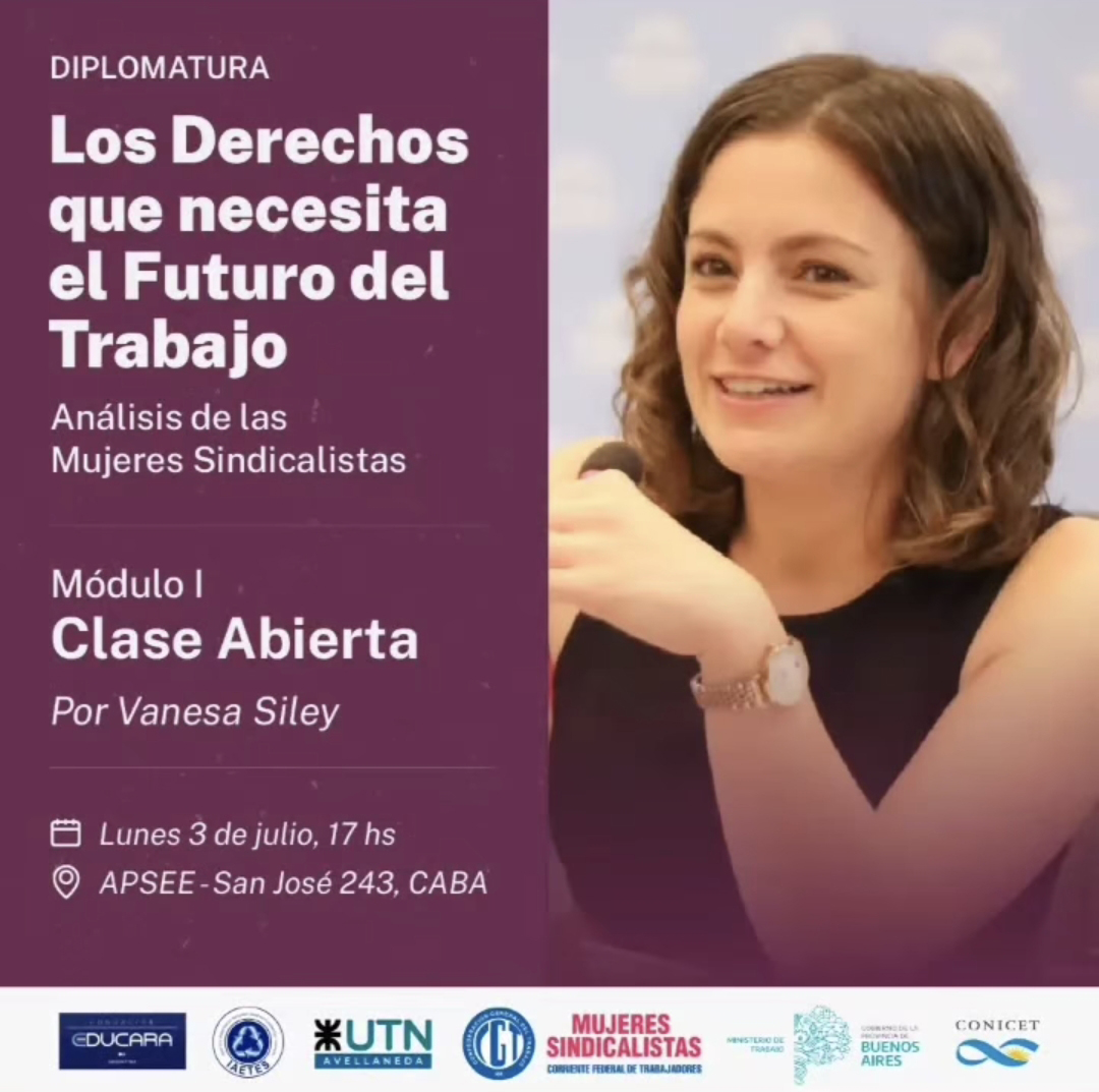 💻 Diplomatura:
"Los Derechos que necesita el Futuro del Trabajo. Análisis de las Mujeres Sindicalistas".
📌Más información: apsee.org.ar

<a href="/cultura_apsee/">Acción Social APSEE</a> 
<a href="/iaetes_/">IAETES</a> 
<a href="/educaraorg/">Fundación Educara</a> 
<a href="/educarainst/">educarainst</a>