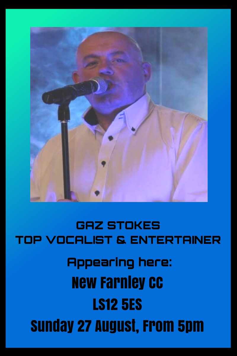 ** BOOKING **
 We've got the goalkeeper coach of
@farsleycelticfc and @Soccer_aKIDemy and top vocalist and entertainer @GazKeeperKad
appearing at New Farnley Cricket Club on Sunday 27th August 2023 from 5:00pm onwards. #getinvolved #bankholiday #allwelcome newfarnleycc.co.uk/events/gaz-sto…