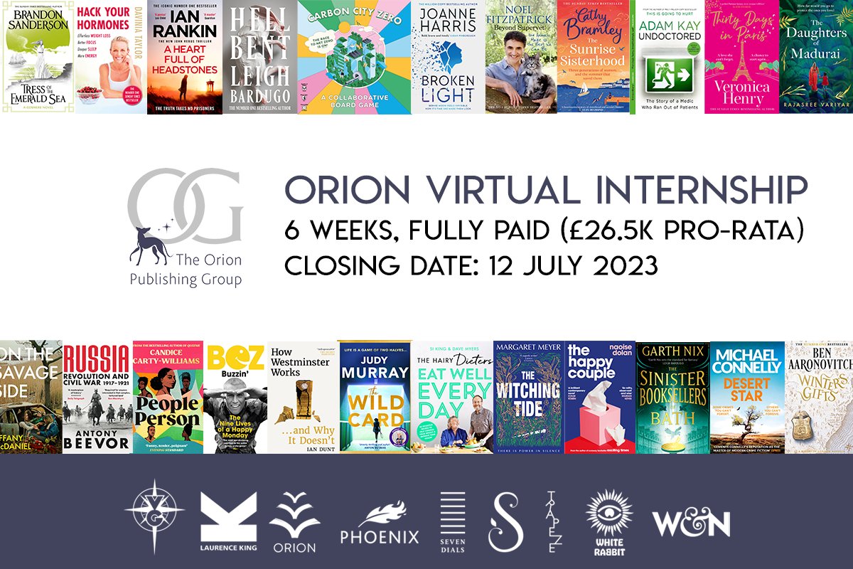 Orion Publishing on Twitter "Our virtual internship scheme for 2023 is