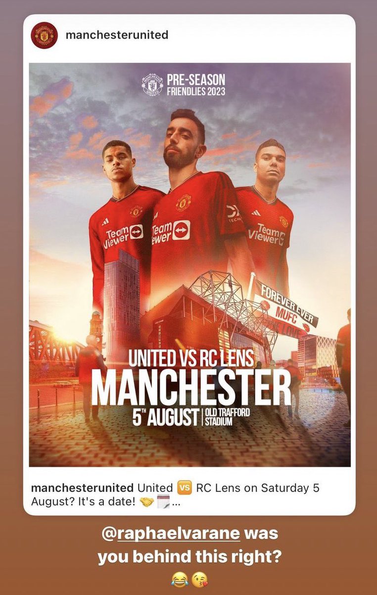 UtdPlug's tweet image. 🚨🇵🇹 Bruno Fernandes on Instagram:

“@raphaelvarane was you behind this right?😂😘” 😂