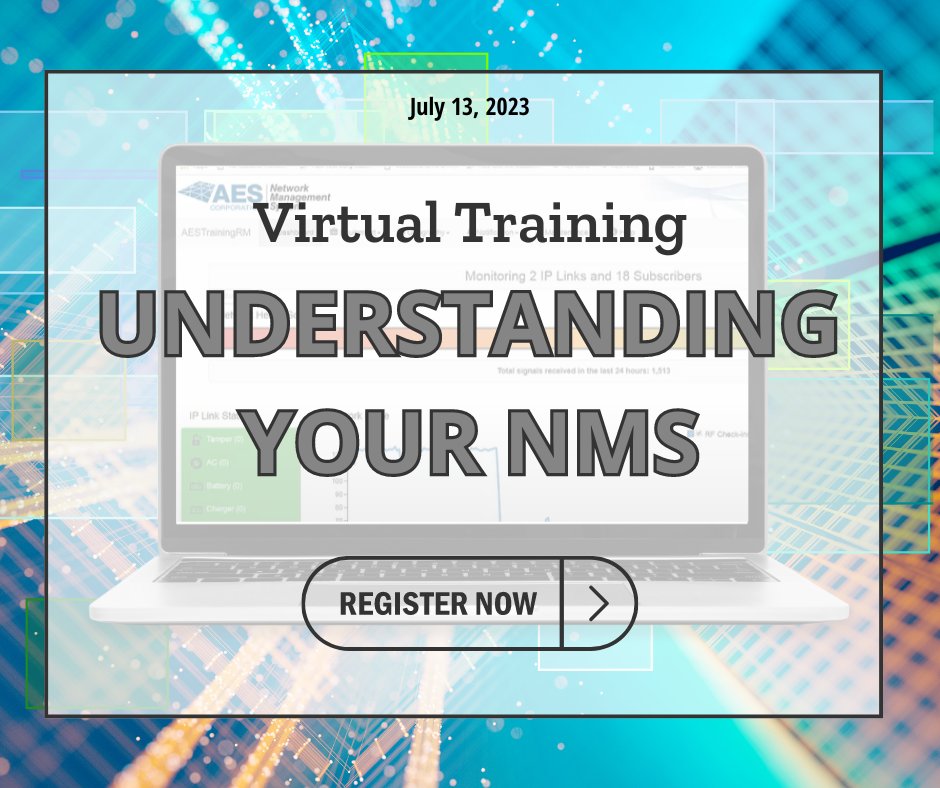 July's Virtual Focused Topic is Understanding Your Network Management System). This 1-hour session is FREE for all AES providers who want to learn how to make the most out of their NMS. conta.cc/441H88B