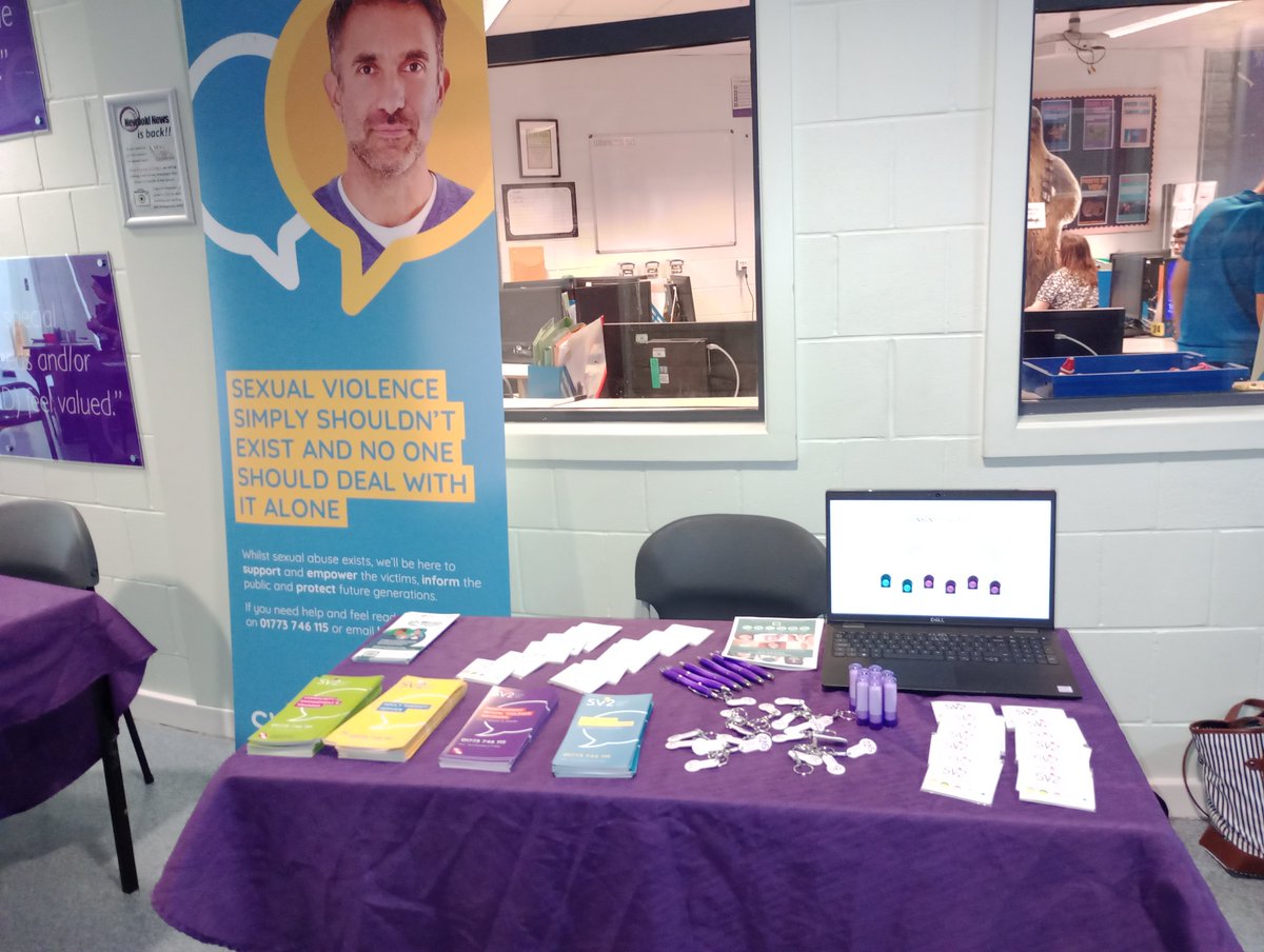 We're all set up for Outwood Academy's parents evening 💜👋

#awareness #sexualabuse #education #derbyshire #derby #RSE #RSEDay