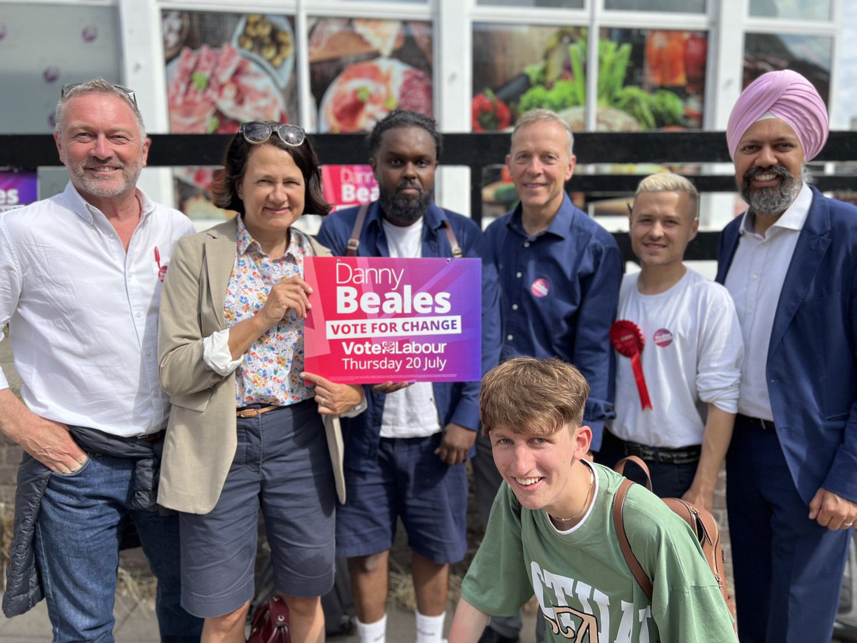 Great day campaigning in Uxbridge with Matt, Steve, Tan, Catherine and other Labour campaigners - great progress being made across the seat for 20 July 🌹