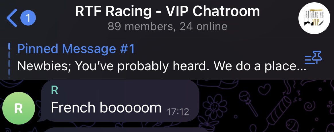🇫🇷 

KING GOLD hacks up at 18/1 giving us a chatroom winner in the Grp3 at Parislongchamp.

Reason #7365 why people are desperate to join.

&amp; the best thing is, we don’t charge at all! How many can say that? 😘

Keep the RT’s coming, feeling generous, will inviting more in. 

❤️