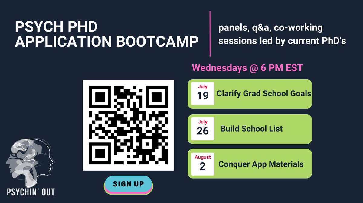 PO, a grassroots initiative diversifying the field of #psych by opening the pipeline to psych #PhD's, is hosting its third Psych PhD Application Bootcamp series. Those contemplating applying or planning to apply are welcome!

bit.ly/psychappbootca…