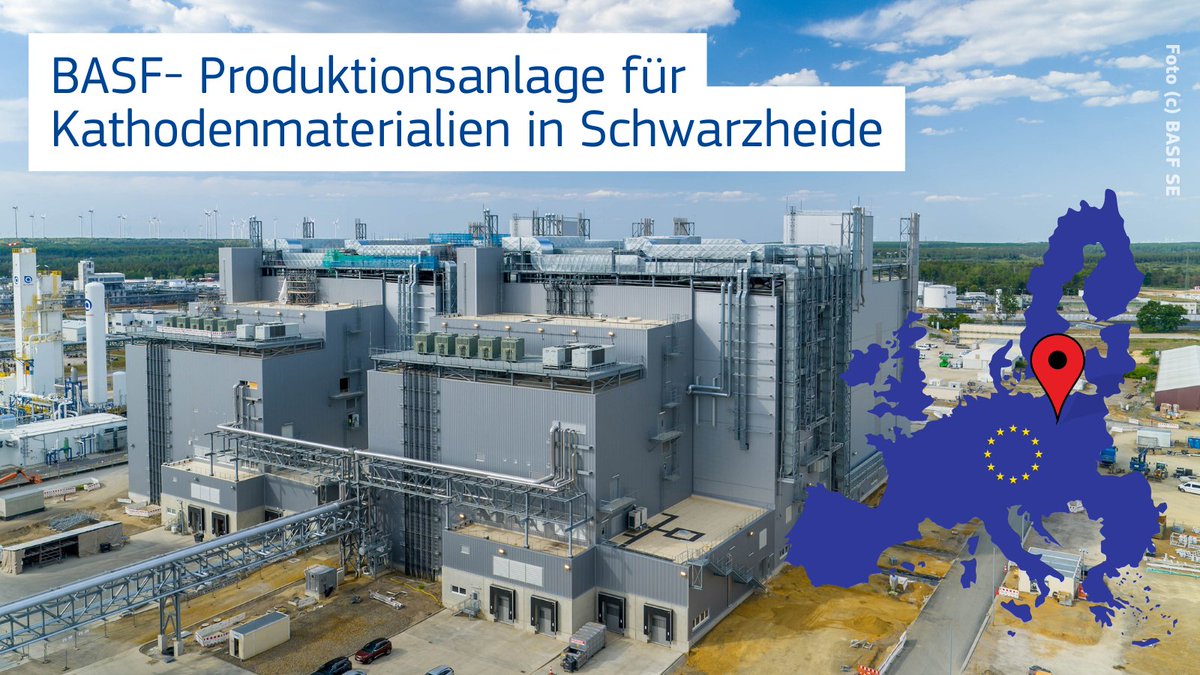 EUinDE's tweet photo. „Das #BASF-Projekt in #Schwarzheide ist ein perfektes Beispiel für das, was wir leisten können, um Europas boomende Batterieindustrie &amp; zukunftsorientierte Technologie zu fördern. Es ist der Beweis dafür, dass wir es schaffen können, wenn wir es gemeinsam tun“, so @MarosSefcovic https://t.co/airMB5fWTB
