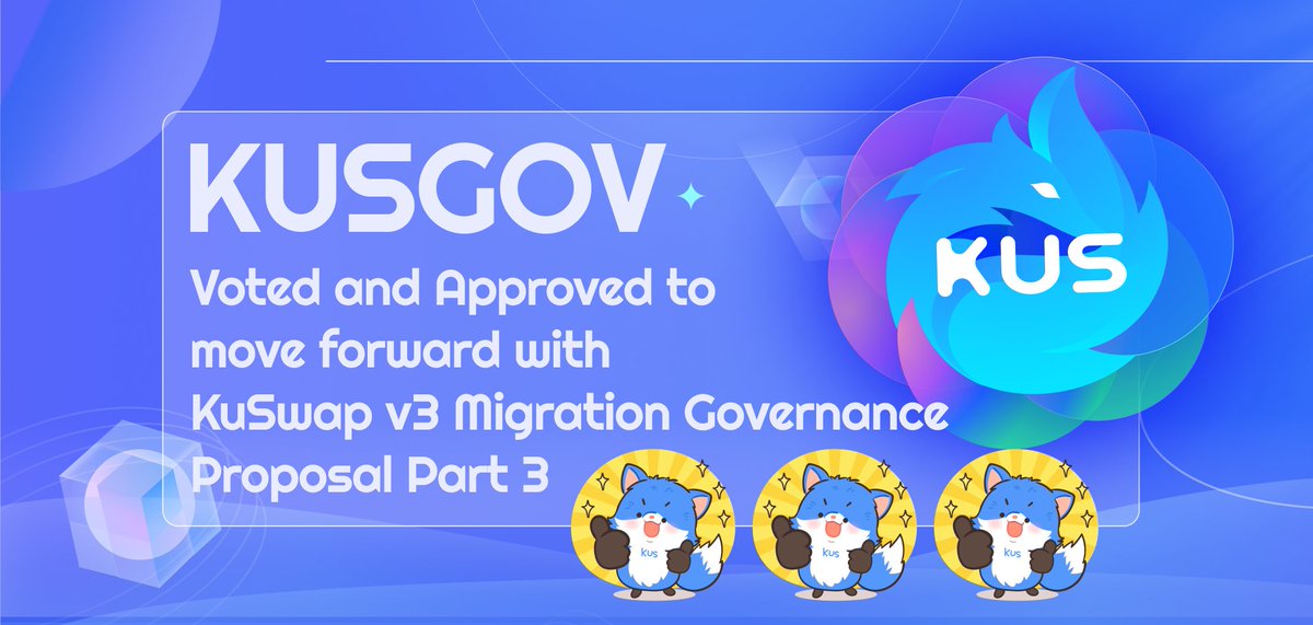 kuswapfinance's tweet photo. π£Attention KuSwappers!
We greatly appreciate your unwavering support for the KuSwap Migration Proposal. π₯π₯π₯
KuSwap Migration: Painting a New Landscape in DeFi
https://t.co/NAV8HmaBHS
Get ready for an exhilarating journey! ππͺ
#KuSwap #KCC $KUS $KCS @KCCOfficialTW https://t.co/MbbQUNk0W9