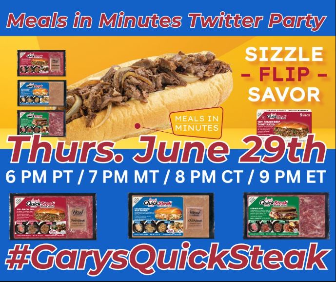 NightHelperBlog's tweet photo. In just a few hours we will be parting with @GQuicksteak. Tweet along at 6 PM-7 PM PT // 8 PM-9 PM CT // 9 PM-10 PM ET for tasty #recipe ideas, fun conversation and #prizes! Use hashtag #GarysQuickSteak on every tweet. #ad #Dontforgettojoinus https://t.co/19XkF0CH6x