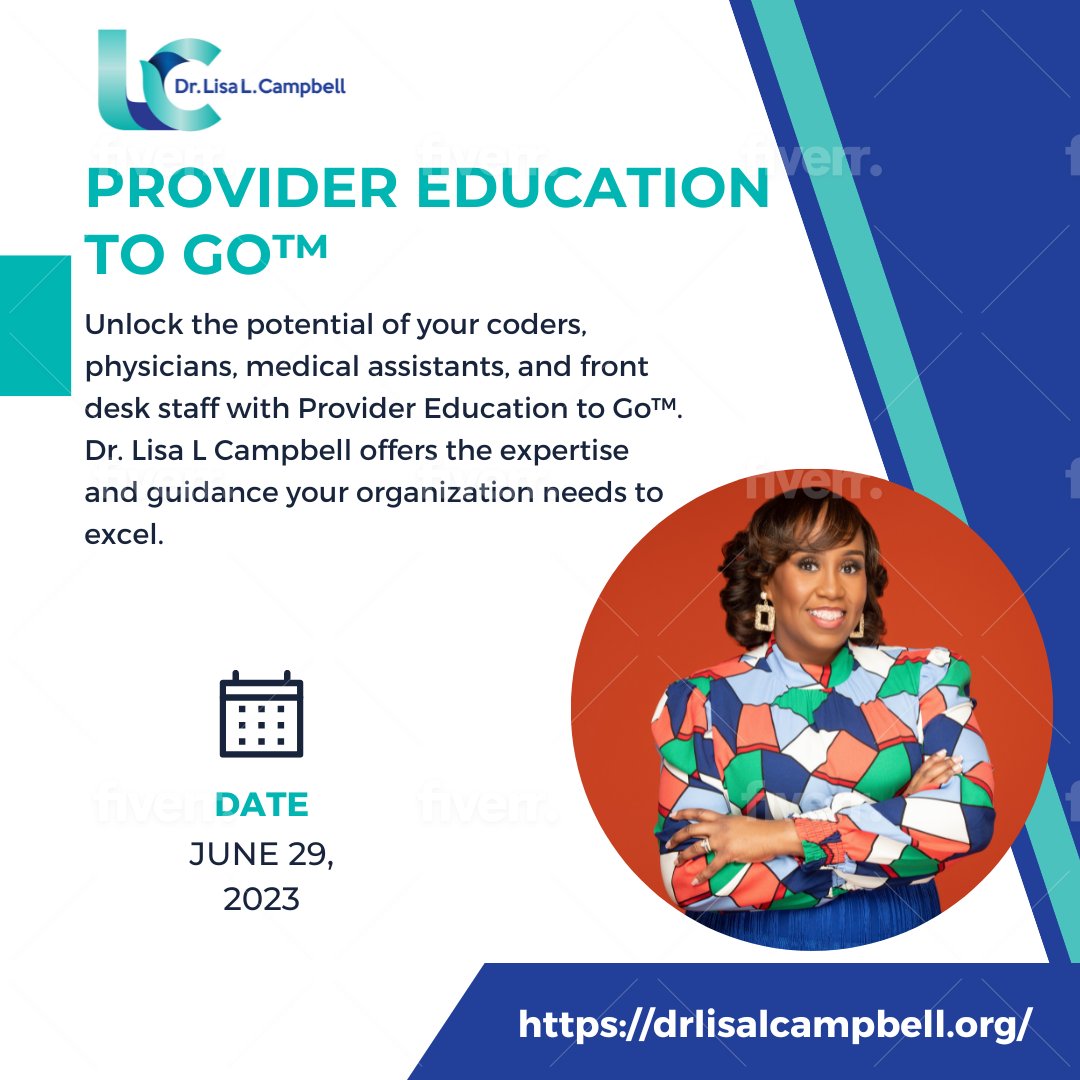 Provider Education to Go™️ offers education solutions for your clinic or hospital for the following professionals:

✔️Patient Access Specialist
✔️Medical Coders
✔️Medical Billers
✔️Physicians
✔️Non-Physician Practitioners

Contact our office today at 708-701-8078