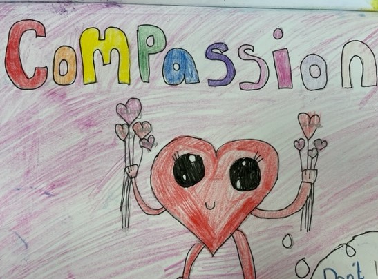 During #RefugeeWeek the children in Year 5 focused on the word compassion. We thought about how we can create a shared understanding of compassion to ensure that we are extending it to all. #CompassionIntoAction #SimpleActs @BrumSchOfSanc @HolyFamilyYear2 #soshfb10