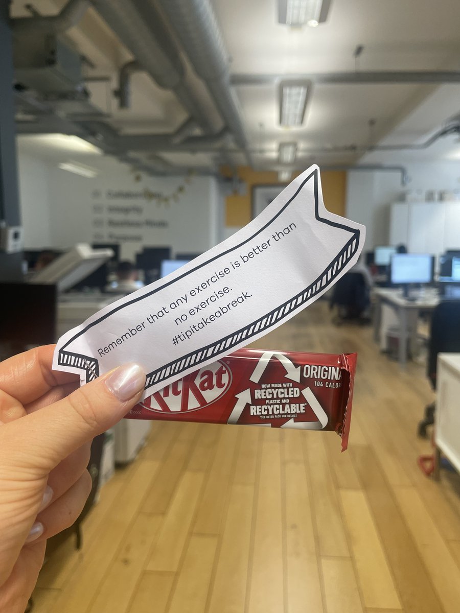 Happy #worldwellbeingweek! Here at TIPi Group we celebrated wellbeing by taking a break with a KitKat #tipitakeabreak 🍫