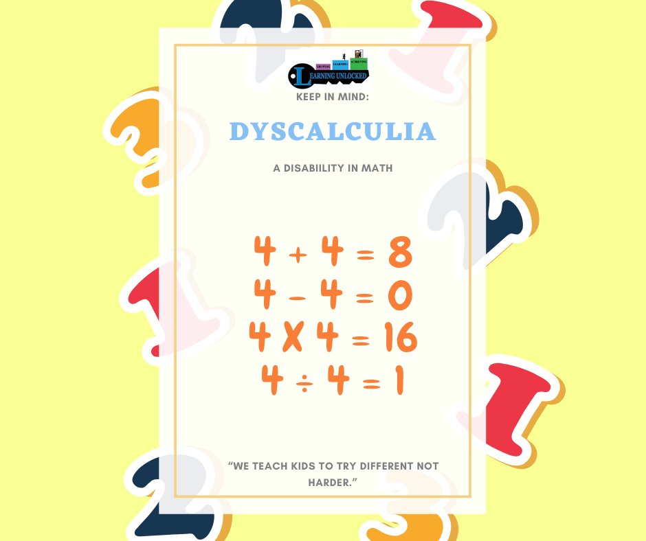 LearningUnlock1's tweet photo. A real disability in math- We help struggling learners achieve success. https://t.co/1yLogYkGr4