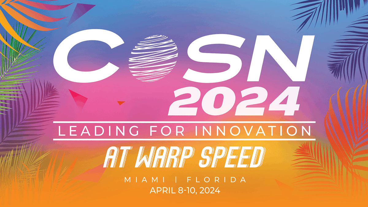 📢 Exciting news about #CoSN2024!🌟The call for proposals is now open for #CoSN2024! Share your valuable knowledge and expertise with the education community. Submit your session proposal by July 31st.🗓️ cosn.org/cosn2024/ #EdTech #CallForProposals #CTO #CIO <a href="/keithkrueger/">Keith Krueger</a>
