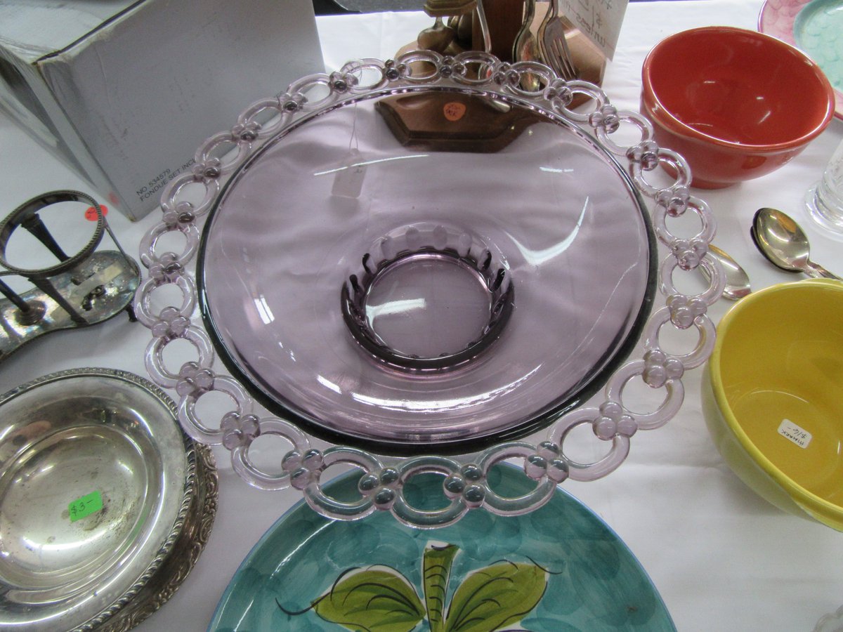 Purple dishware always sells quickly