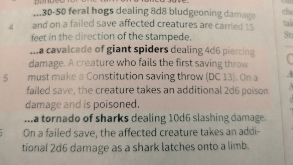 Which would you rather face in D&amp;D?

A sharknado, or 30 to 50 feral hogs?

<a href="/fivebelow/">Five Below</a> RPG books slap.
#DnD #dnd5e