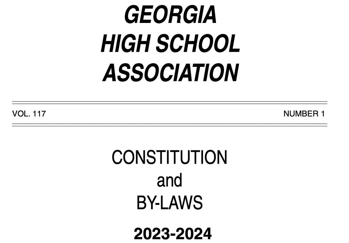 For your Summer 🌞 reading pleasure. GHSA Constitution and By-Laws 2023-24. bit.ly/2NG1UUy