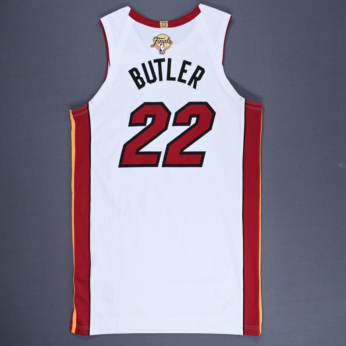 Bid now at Auctions.nba.com for Jimmy Butler's game worn jersey from Game 2 of the NBA Finals!