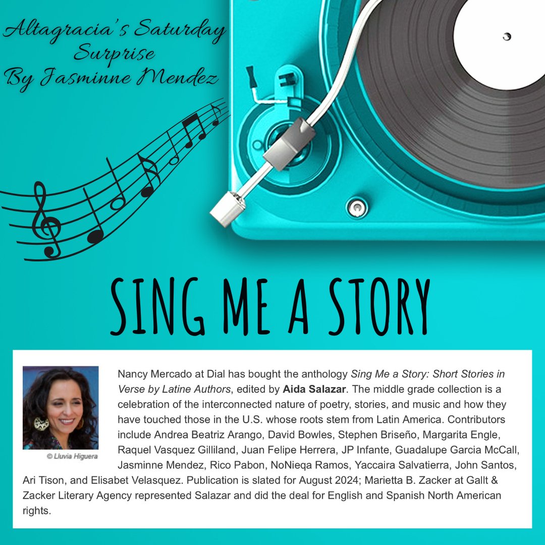 *Book Deal!* Sing Me A Story: Short Stories In Verse By Latine Authors edited by the magnificent @aida_writes is coming to you in 2024! I can’t wait for you to read my ode to Juan Luis Guerra's Bachata Rosa & mother's & daughters everywhere: “Altagracia’s Saturday Surprise”