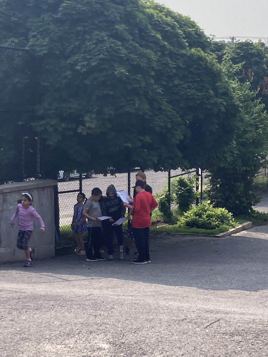 The school had a fun orienteering activity this morning. The students worked in teams and found hidden marks around the yard and mapped them. <a href="/OCDSB/">OCDSB</a>