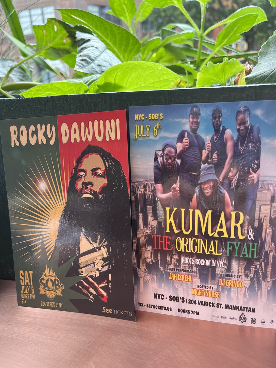 NightNurse1Love's tweet photo. Some great shows coming up at SOBs in NYC! Enjoy your 4th of July holiday weekend and continue the party with @KumarFyah on July 6 and @RockyDawuni on July 8 @SOBs #roots #reggae #afrofunke #livemusic #Jamaica #Ghana #NYC 🇺🇸🇯🇲 🇬🇭 🎶 https://t.co/G2bHu5l86X