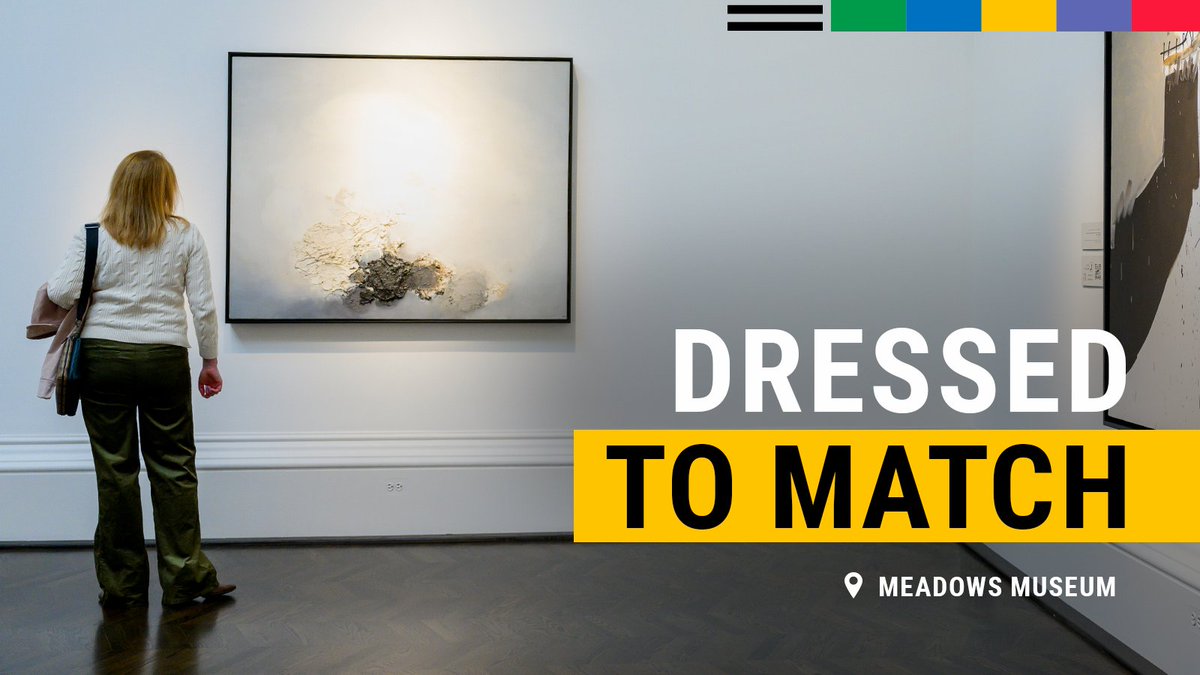 MeadowsMuseum's tweet photo. In the spirit of the current exhibition at #MeadowsMuseumDallas, "In the Shadow of Dictatorship: Creating the Museum of Spanish Abstract Art," we encourage YOU to #DressToMatch your favorite piece from the collection and tag us for a chance to be featured on our page! https://t.co/shxYek08W1