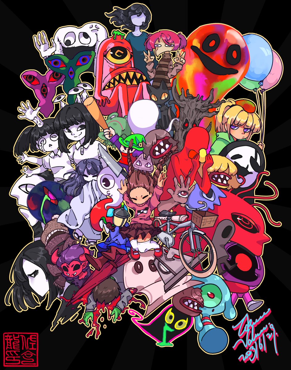 Zokeron2's tweet photo. Although it was a bit late, I still finished drawing
#ゆめにっき19周年 
#ゆめにっき 
#Yume Nikki 
#art https://t.co/ALQG9AM307