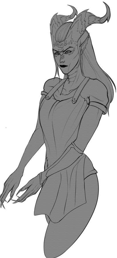 OG_CaptainSalt's tweet image. Zelistraz coloured. It's a bit meh but a far better update on her appearance than before.  I'll show the before next to it.