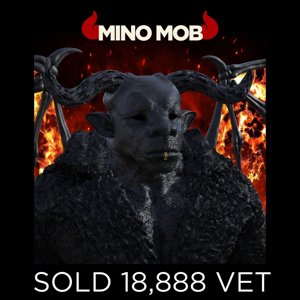 MinoMobNFT's tweet photo. WOT Bear ?? 18,888 VET sale for Burnt #MinoMob ICON - one of the greatest Minos 🔥🔥🔥 #VeFam https://t.co/aQ53OTxHPh