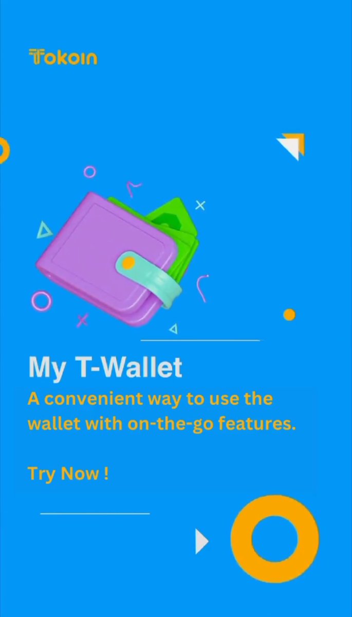 My-T wallet is the first official digital wallet from Tokoin where you can store, transfer and stake your TOKO token. 💳💰 Check your balance, transaction history, and securely send and receive cryptocurrencies in this all-in-one crypto app! 🎯✨ ▶️My-T Wallet is available on…