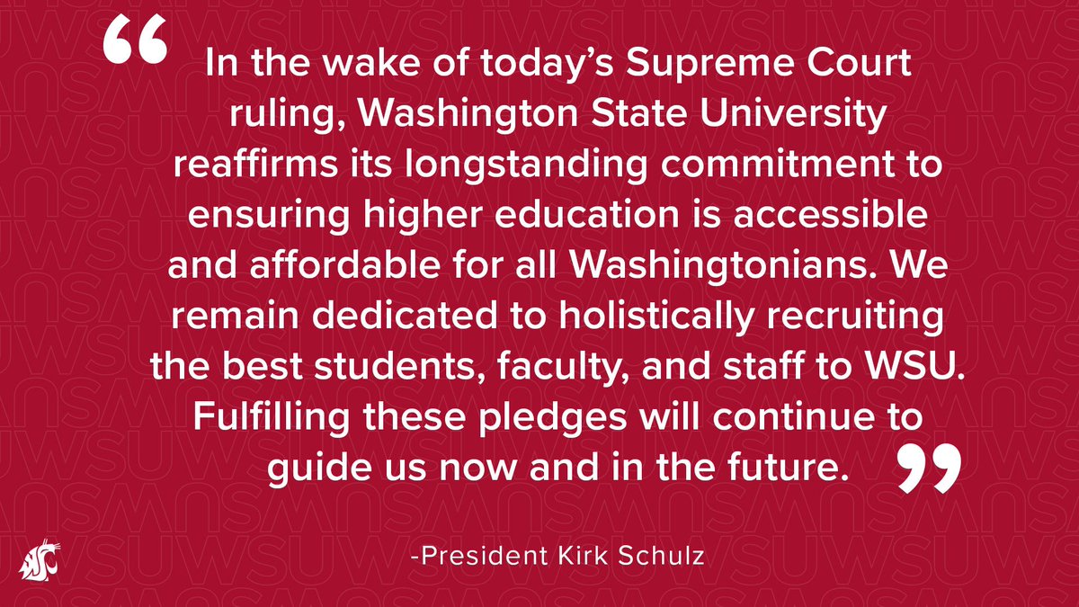 Cougs, please take a moment to read my full message regarding today's Supreme Court ruling ➡ 
from.wsu.edu/president/2023…