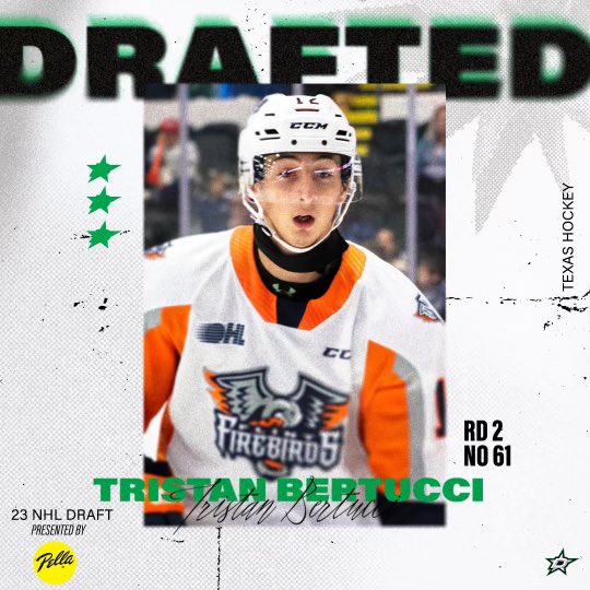 Welcome to #TexasHockey, Tristan! 

@PellaTexas | #NHLDraft