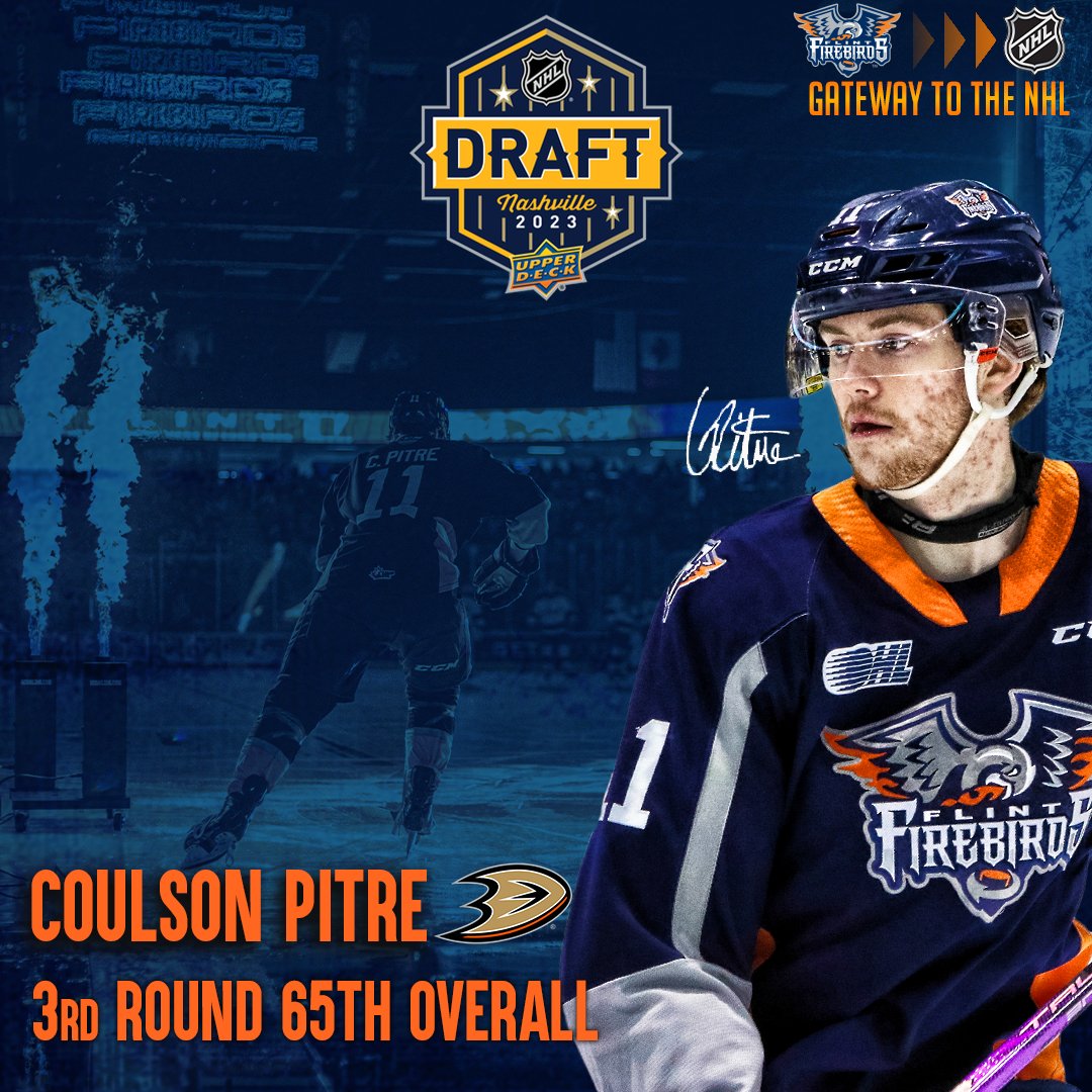 Another one!!! The <a href="/AnaheimDucks/">x - Anaheim Ducks</a> have selected Coulson Pitre!! #GatewayToTheNHL #FlyTogether