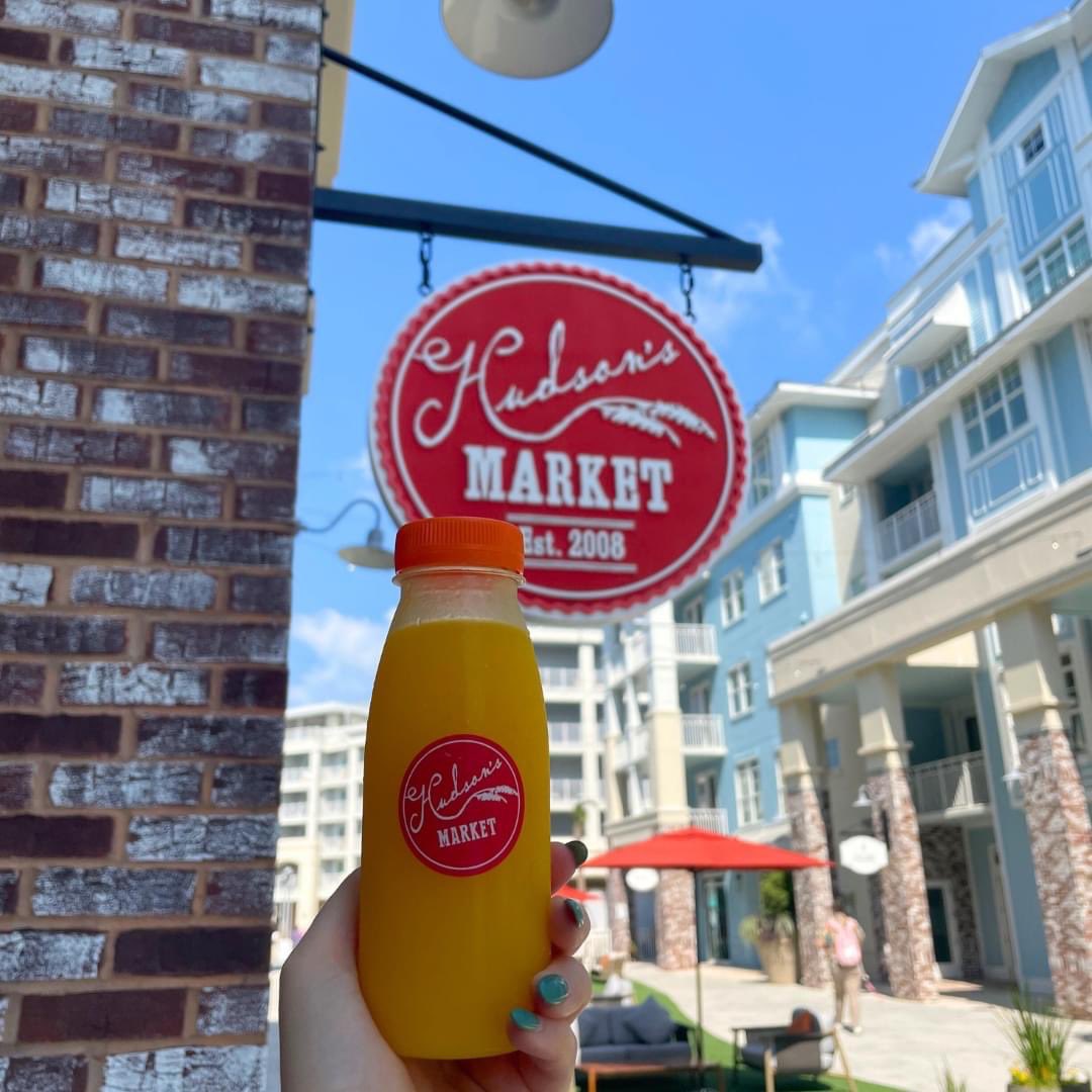 "Orange" you glad that Hudson's Market now offers freshly squeezed orange juice?! 🍊 Pair your breakfast sandwich with this daily dose of Vitamin C -- made right in house.
