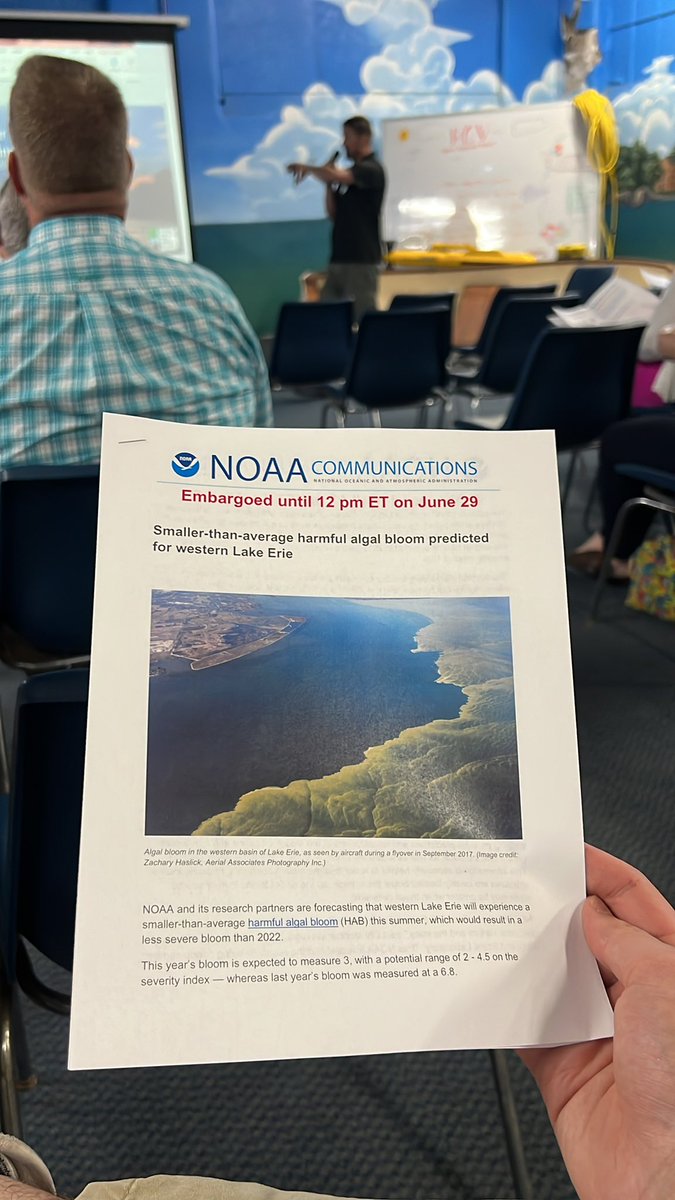 Smaller-than-average harmful algal bloom predicted to be lower in western Lake Erie… wonder if the wildfire smoke from Canada will change anything??