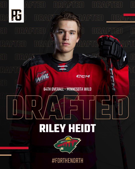 Riley Heidt 🤝 Minnesota Wild! #2023NHLDraft • @mnwild