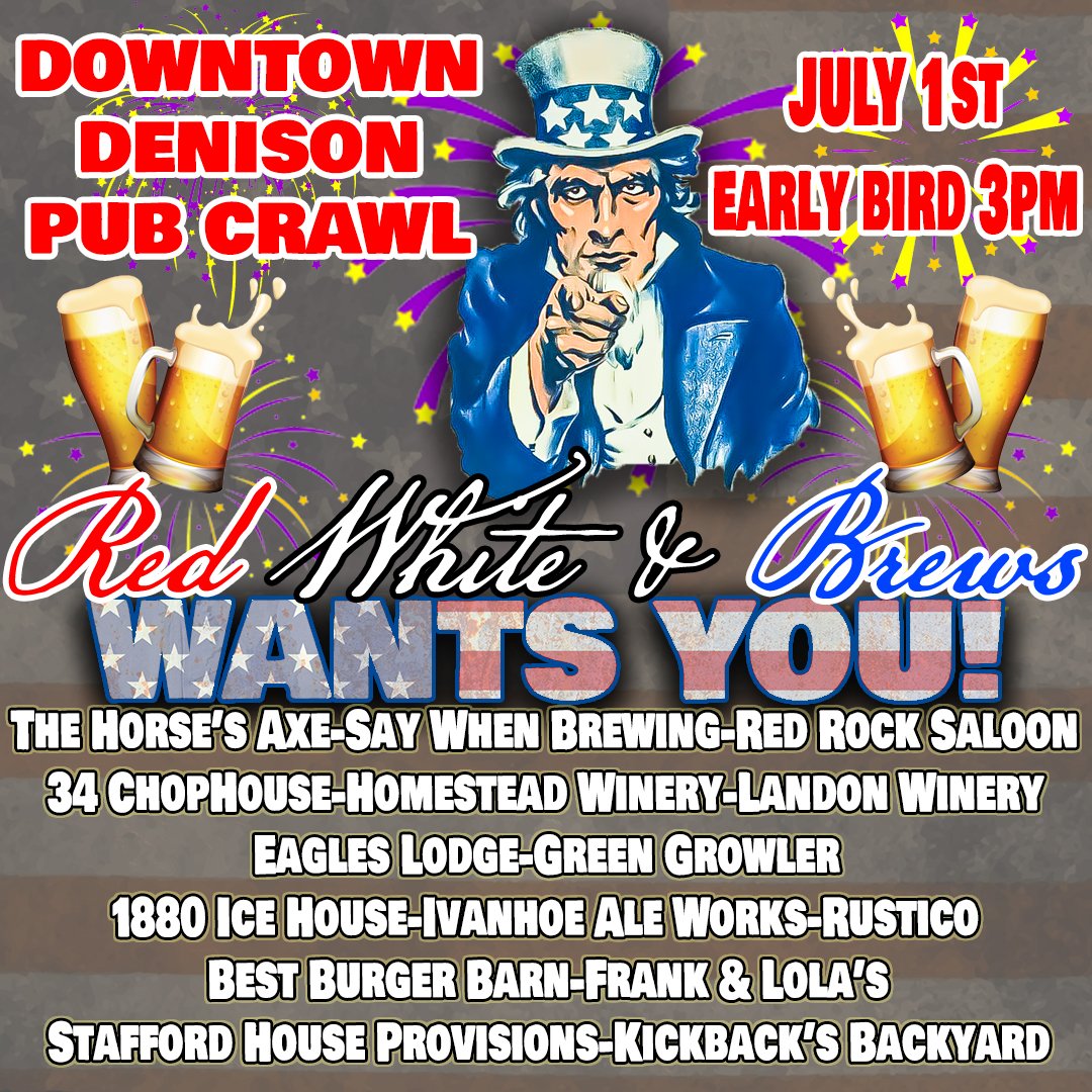 TOMORROW in DOWNTOWN DENISON!