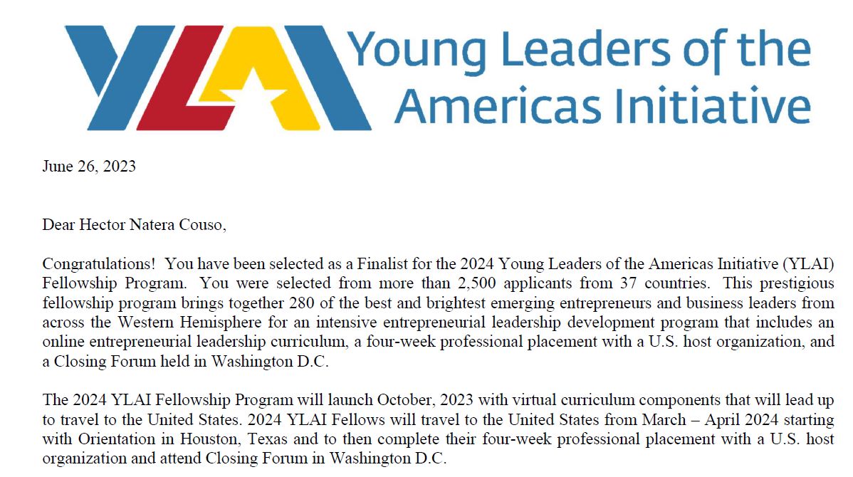 hmnatera's tweet photo. Comparto esta buena noticia! Fui seleccionado para participar del programa YLAI / Young Leaders of the Americas Initiative 2024! ☀ 🚀 

Significa que venimos haciendo las cosas bien! resultado de mucho trabajo y esfuerzo para cambiar la matriz energética y fomentar las EERR ☀ https://t.co/FIeNlxsmSk